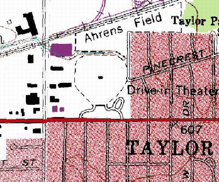 Ecorse Drive-In Theatre - Topo (newer photo)